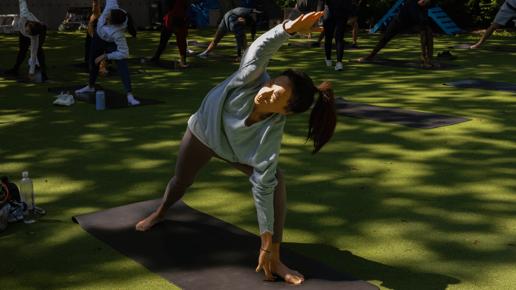 person doing yoga