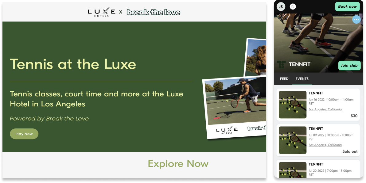 LUXE Hotels BreakOS program hosting demo